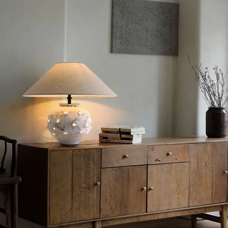 

Living Room Pottery Table Lamp Hotel Homestay Handmade Pottery Pot Decoration Table Lamp Ceramic Table Lamp