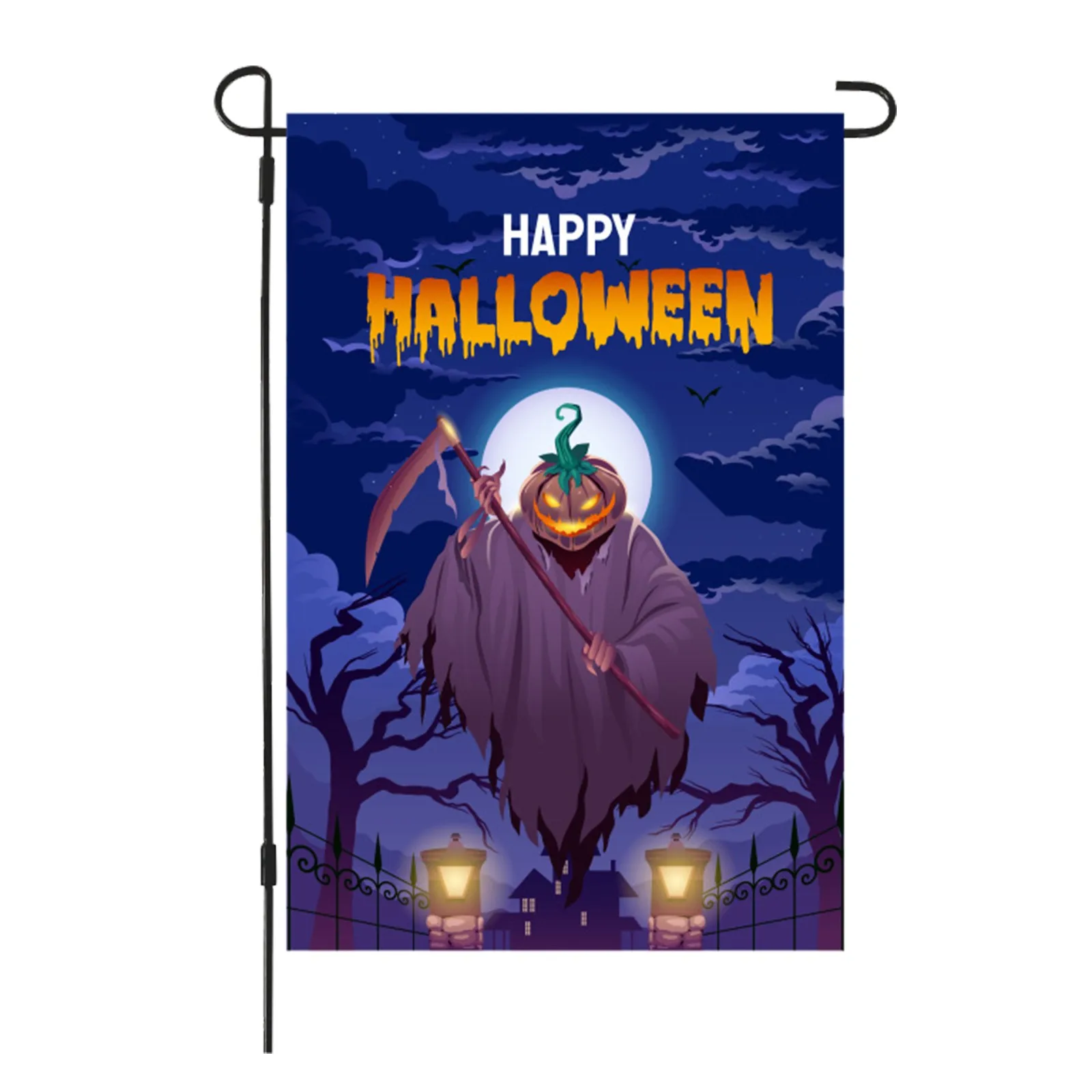 

Happy Halloween Garden Flag Double Sided Yard Flagpole Christmas Tree Mount Car Flag Pole Heavy Duty Flag Pole Holder for Trucks