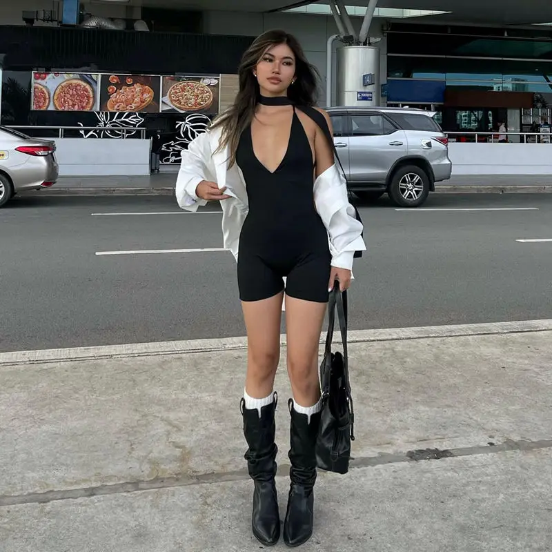 

Сексуальный женский спиной и низким вырезом в американском стиле, нишевая одежда, тонкие бретельки с высокой талией и отделкой