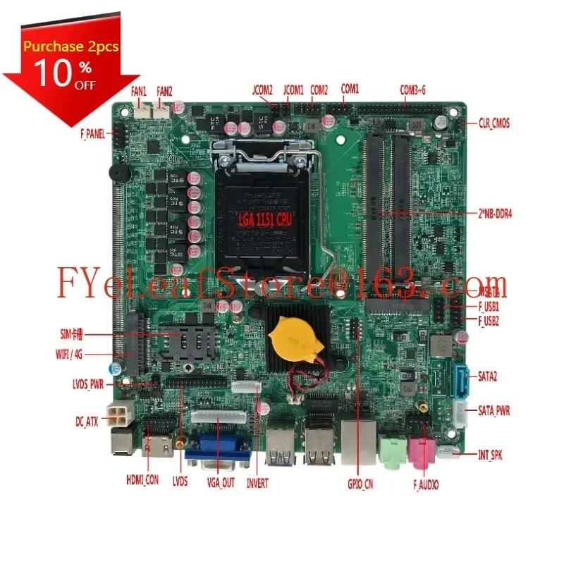 Материнская плата DDR4 H310 8 и 9 поколения i3 9100 i5 9500 i7 9700 I9 ...