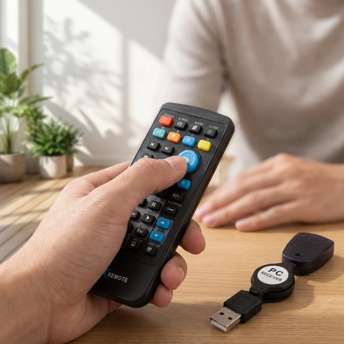 Фото Новый беспроводной ИК-пульт дистанционного управления для ПК с USB-приемником для Windows 7, 8, 10, XP, ноутбуков и компьютеров №1