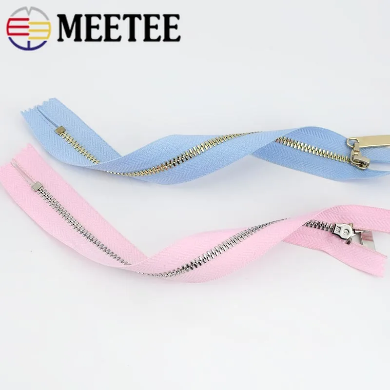 Металлические молнии Meetee 5/10 шт. 3 #15/18/20/25/30 см закрывающаяся молния для одежды