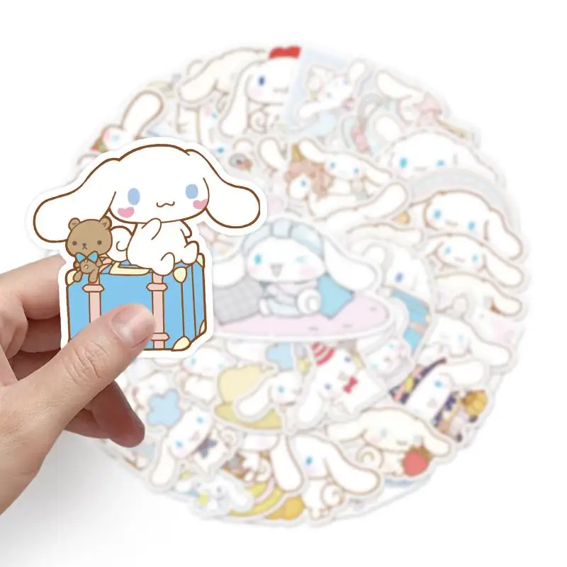 

Sanrioed Anime Cinnamoroll 50 Stickers for Girl Boy Birthday Gift Cartoon Diy Diary Scrapbook Luggage Mobile Phone Stickers