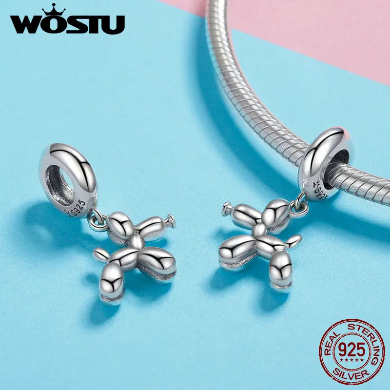 WOSTU 925 Стерлинговое Серебро амулеты для домашних животных шар собака кулон