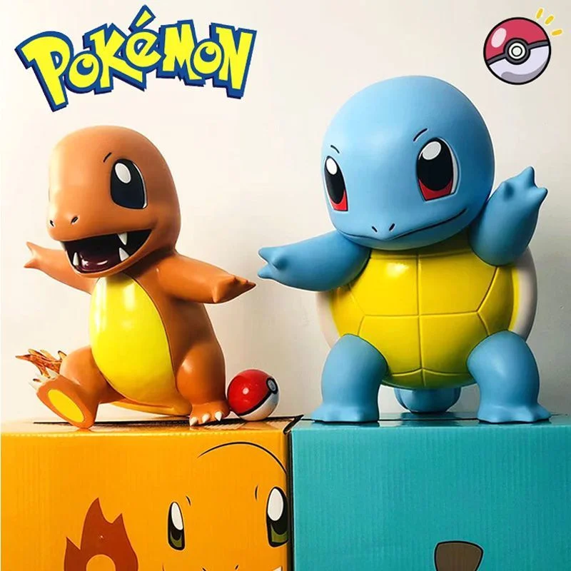 

42cm Pokemon Pikachu Squirtle 1 To 1 Large Model Dolls Interior Decoration Figure Anime Cartoon Kawaii Interesting Birthday Gift