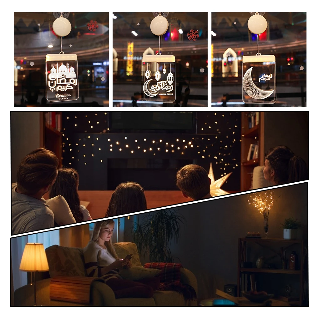 

FangNymph 3d Shop Window Lamp Wall Moon LED Night Light For Bedroom Decor Hanging Showcase Gift Festival Nightlight Acrylic 1pcs