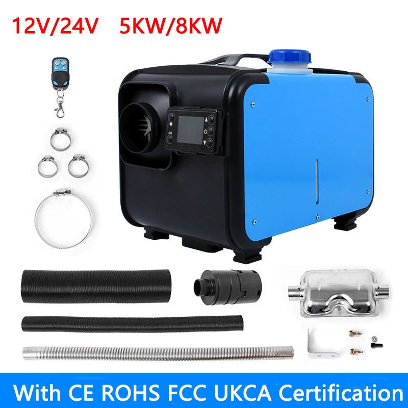 

Автомобильный обогреватель 12 В 24 в 5 кВт 8 кВт, автомобильный парковочный обогреватель для грузовиков, фургонов, жилых прицепов, автофургоно...