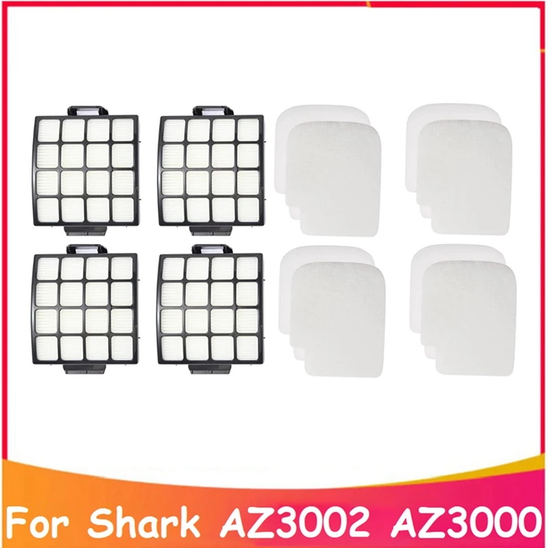 

12Pcs For Shark AZ3002 AZ3000 Vacuum Cleaner Washable HEPA Filter Filter Cotton Replacement Spare Parts Accessories Kit