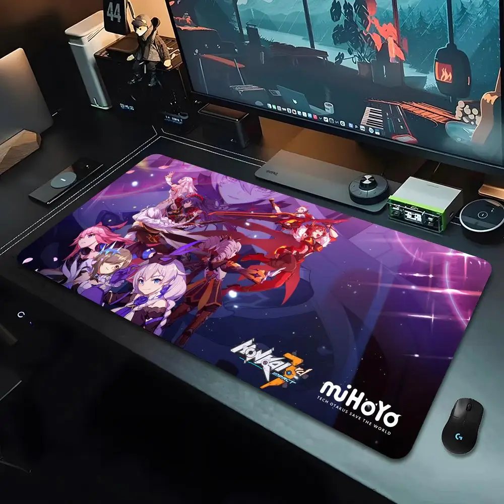 Коврик для мыши H-Honkai Impact 3 Офисный Компьютерный коврик в виде комиксов с HD-печатью