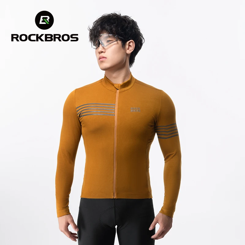 ROCKBROS Men's Bike Jackets Winter Autumn Keep Warm Long Sleeves Coat Bicycle Windproof Sports MTB Road Cycling Jacket Jerseys