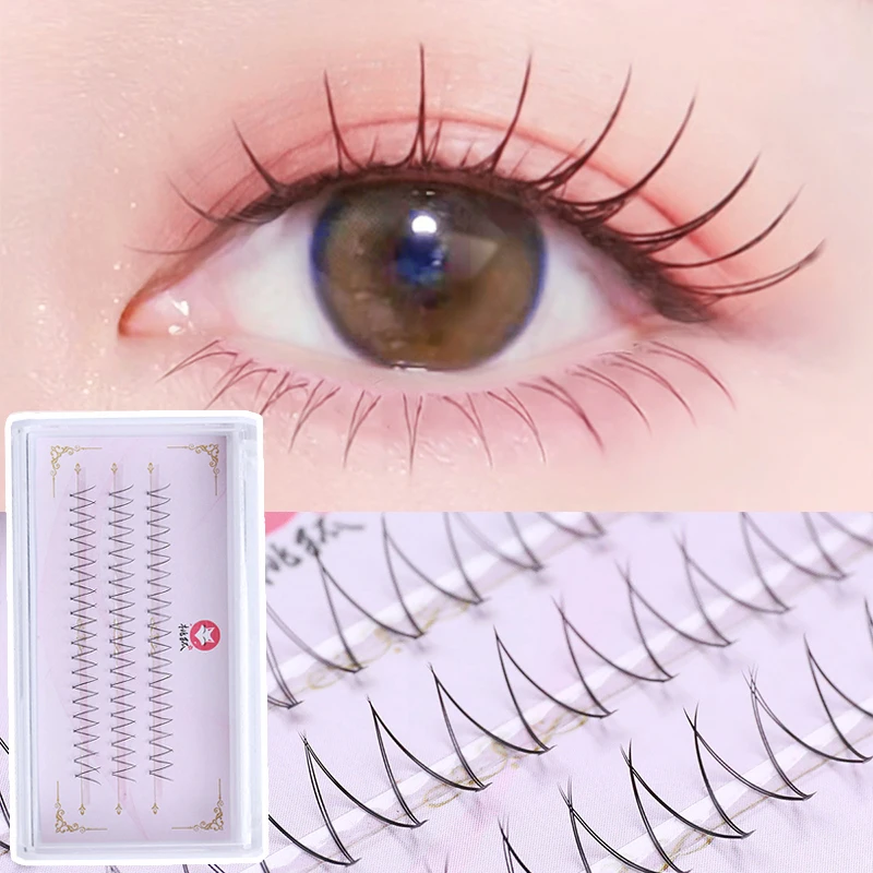 

Artificial V-shaped False Eyelashes Cross Fake Eye Lashes Single-cluster Simulated Curly 3D Girl Group False Eyelashes Makeup