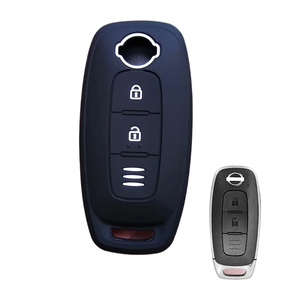 

Силиконовый чехол с 3 кнопками для дистанционного ключа автомобиля для Nissan X-trail T33 Kicks Qashqai J12 Juke Teana Altima Ariya 2023 2024, аксессуары