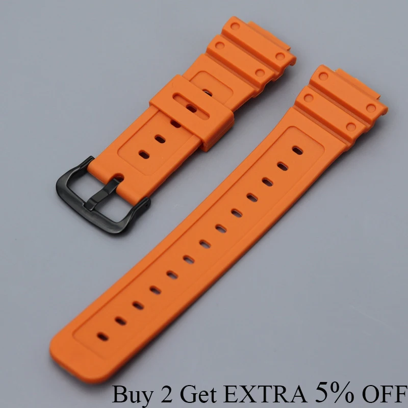 Rubber Strap for Casio G SHOCK GA 2100 DW-5600 Sport Bracelet Watch Band Stainless Steel Buckle TPU 16mm Replacement Wristband