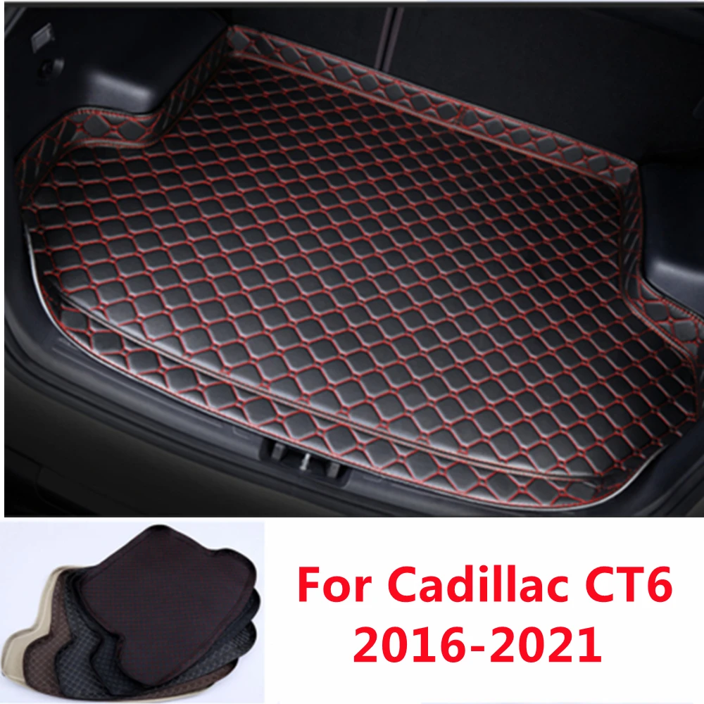 

SJ High Side Custom Fit All Weather Car Trunk Mat AUTO Parts Rear Cargo Liner Cover Carpet Pad Fit For Cadillac CT6 2016-17-2021