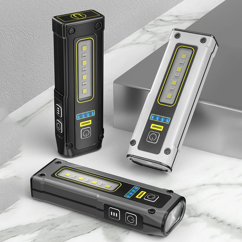 

Многофункциональный перезаряжаемый аварийный фонарик с 7 режимами, фонарик для кемпинга из алюминиевого сплава для кемпинга, походов, прик...