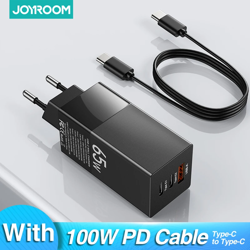 

Зарядное устройство Joyroom с портом USB Type-C и поддержкой быстрой зарядки, 65 Вт