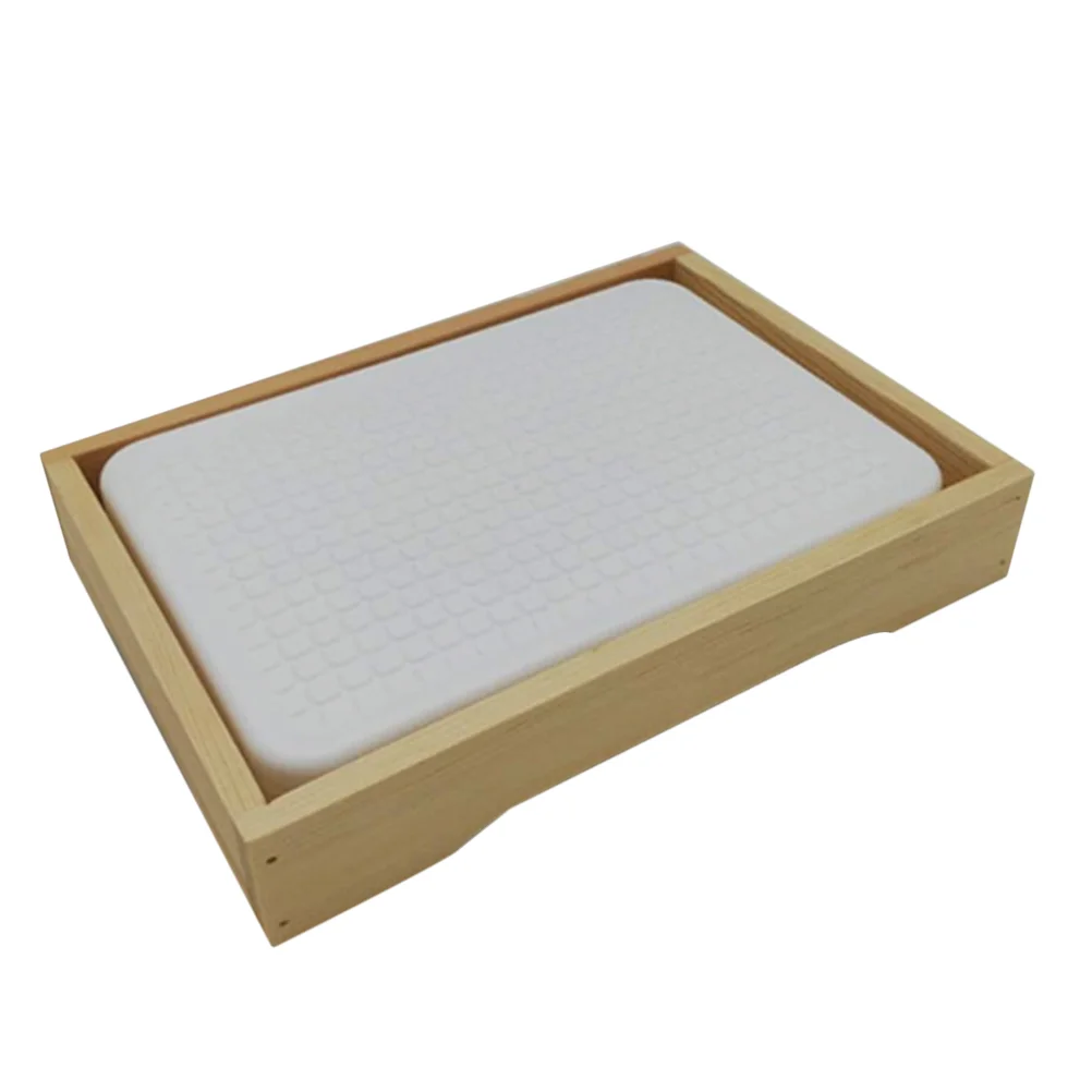 

Tray Serving Platter Sushi Plate Ice Food Dish Sashimi Server Dinner Seafood Ceramic Chilled Appetizer Steak Japanese Wooden Set