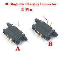 5 pair spring loaded magnetic pogo pin connector 2 pin pitch 2 8 mm through hole male female dc power charge probe socket