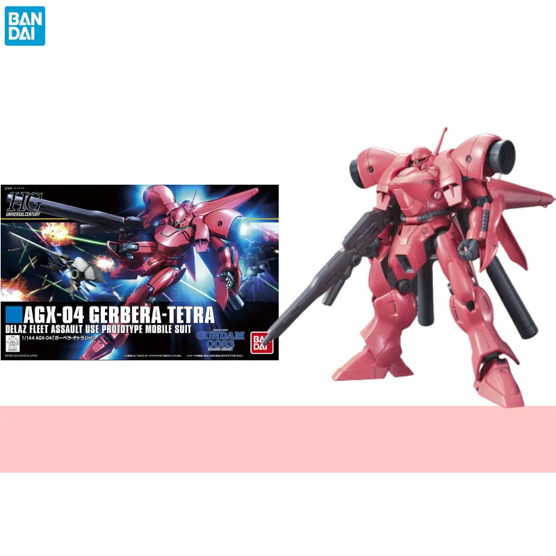 

Bandai Original Gundam Model Kit Anime Figure HGUC 1/144 AGX-04 Gerbera Tetra Action Figure Assemble Toys Gifts For Children