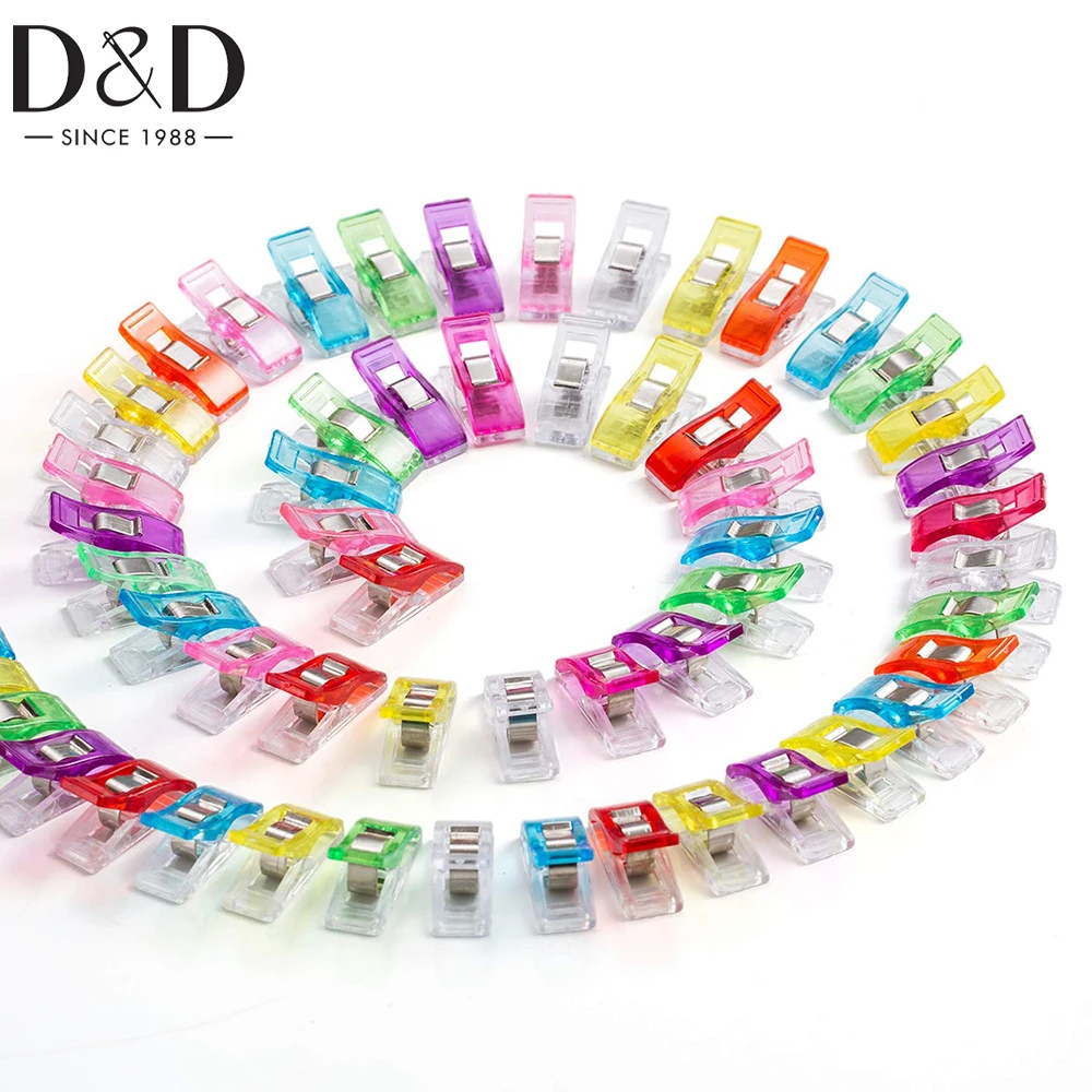 

10/20/50pcs Multipurpose Sewing Clips for Fabric Colorful Plastic Clips for Sewing Quilting Crafting Knitting