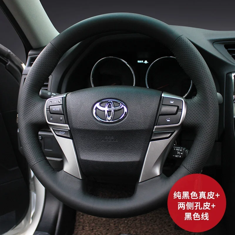 

DIY Hand-Stitched Suede Leather Car Steering Wheel Cover for Toyota Camry Mark X RAV4 Levin Wildlander Yarisl Auto Accessories