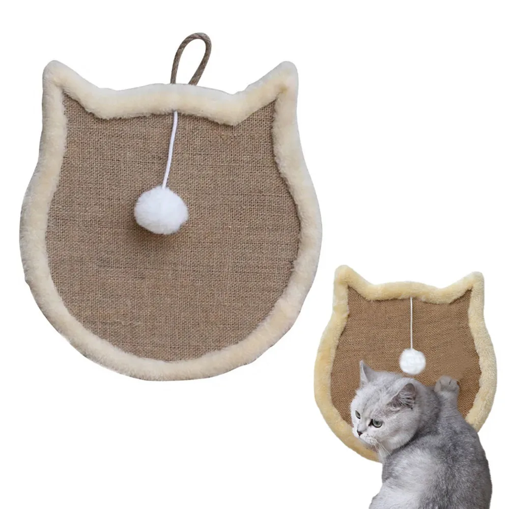 

Защитная Когтеточка Sisal для кошек, Тренировочный мат для котят и котят с мячиком для игр