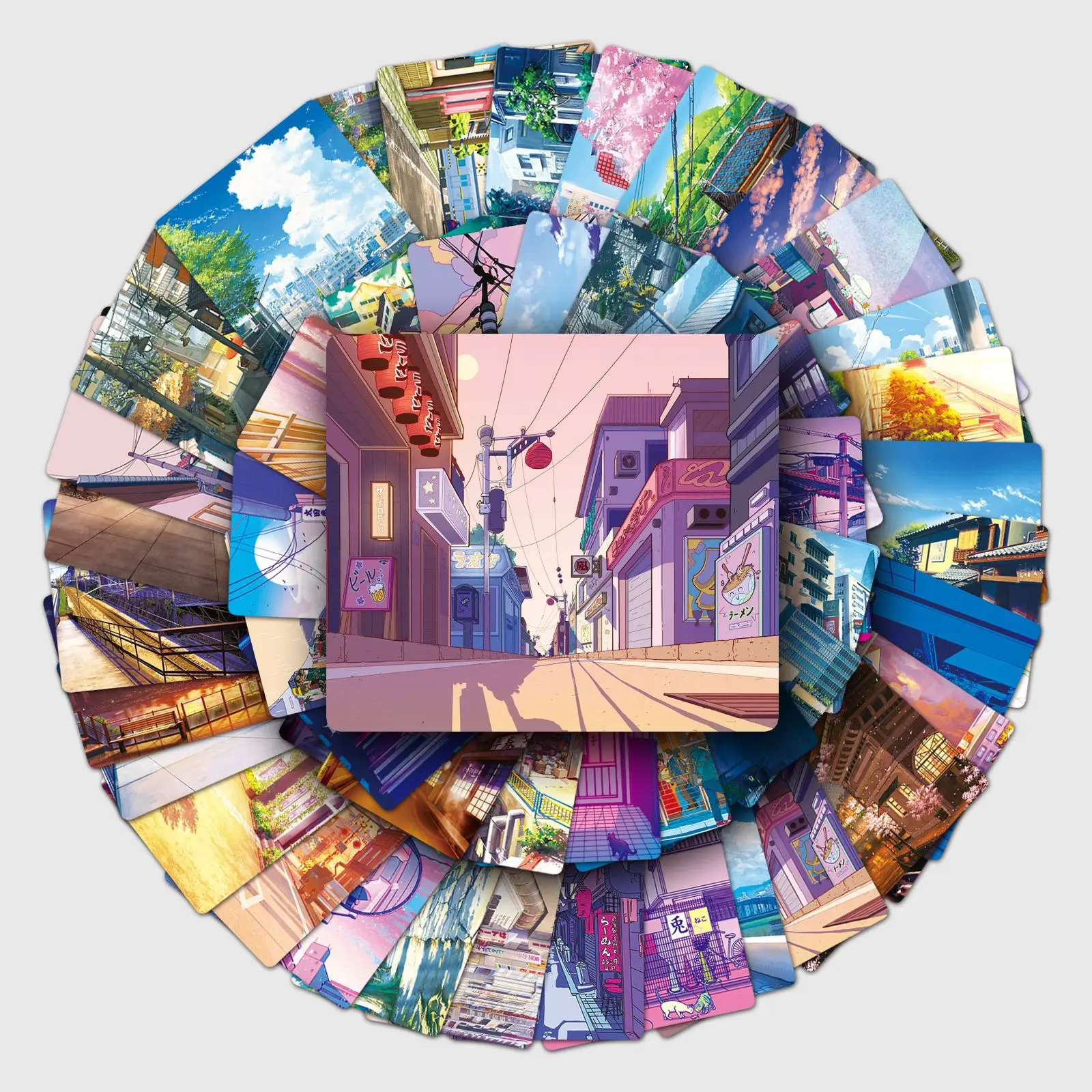 

50pcs Japanese Street View Graffiti Sticker DIY Notebook Envelope Refrigerator Phone Shell Suitcase Waterproof Sunscreen Sticker