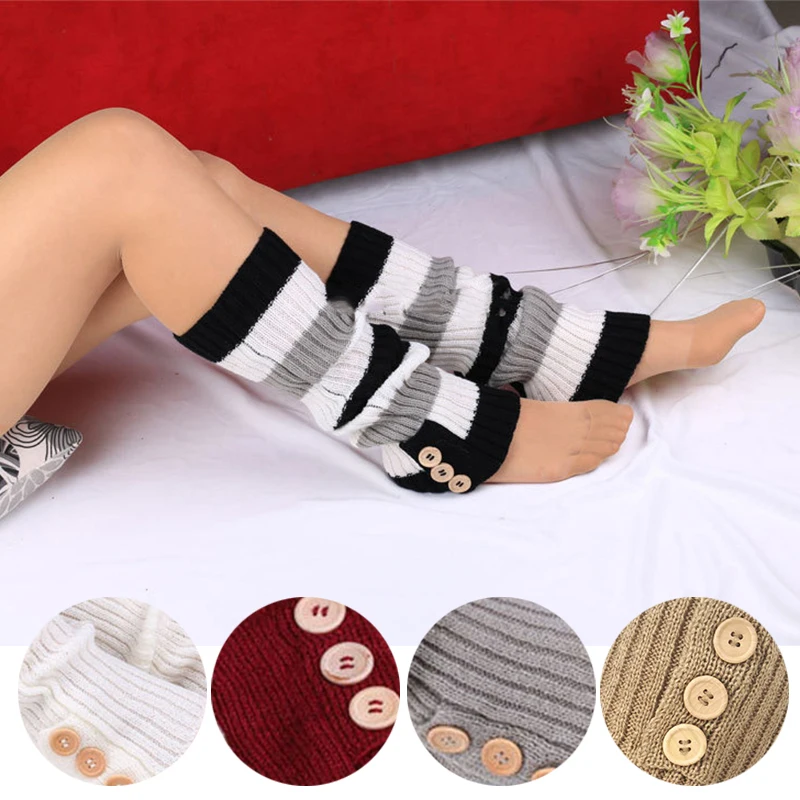 

Lady Knee Socks Leg Warmer Cable Knit Crochet Socks Women Slim Punk Long Winter Lolita Cosplay Gothic Hip-hop Rock Boot Cuffs