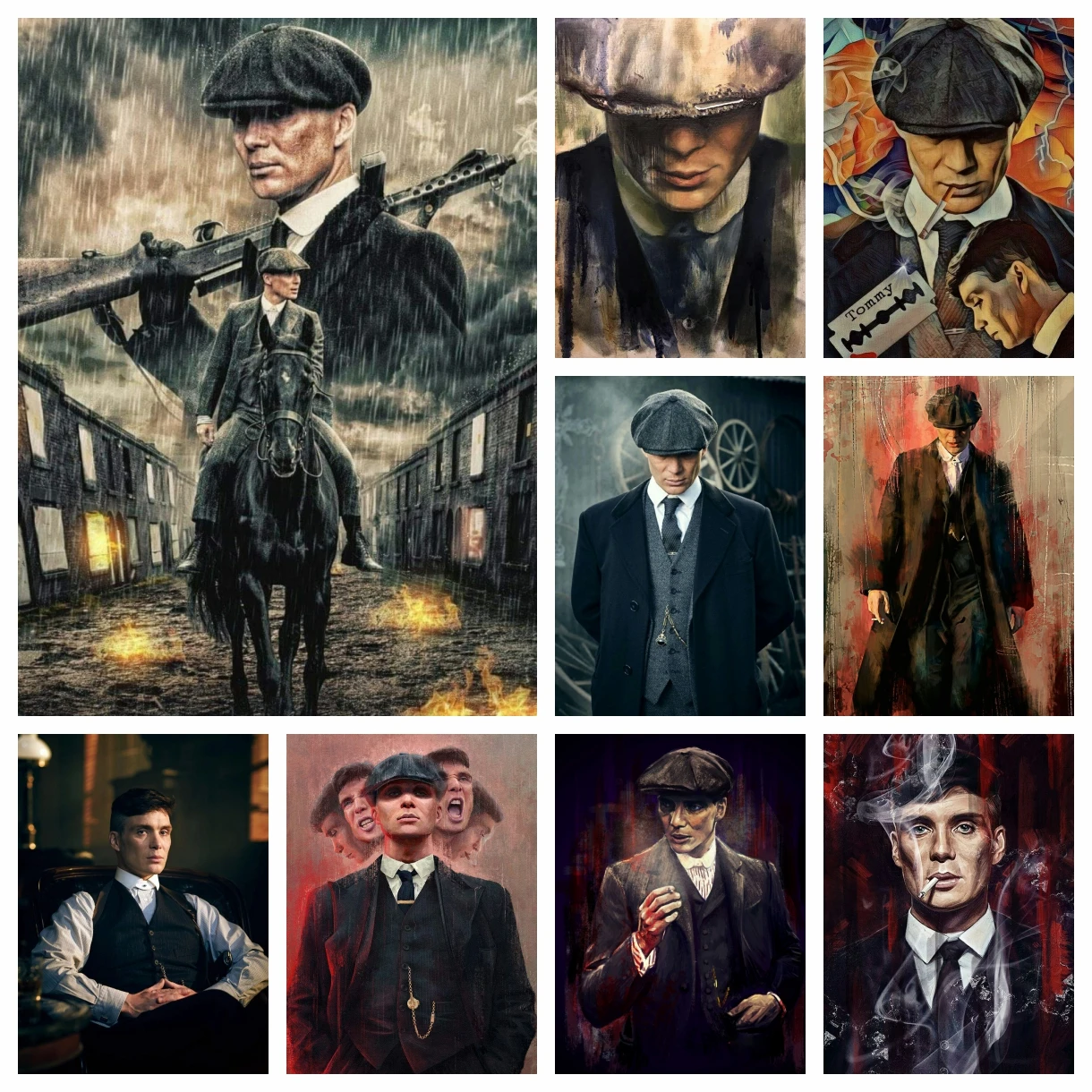 

DIY 5D Diamond Rhinestones Painting Peaky Blinders TV Cross Stitch Kit Full Drill Embroidery Mosaic Handcraft Picture Home Decor