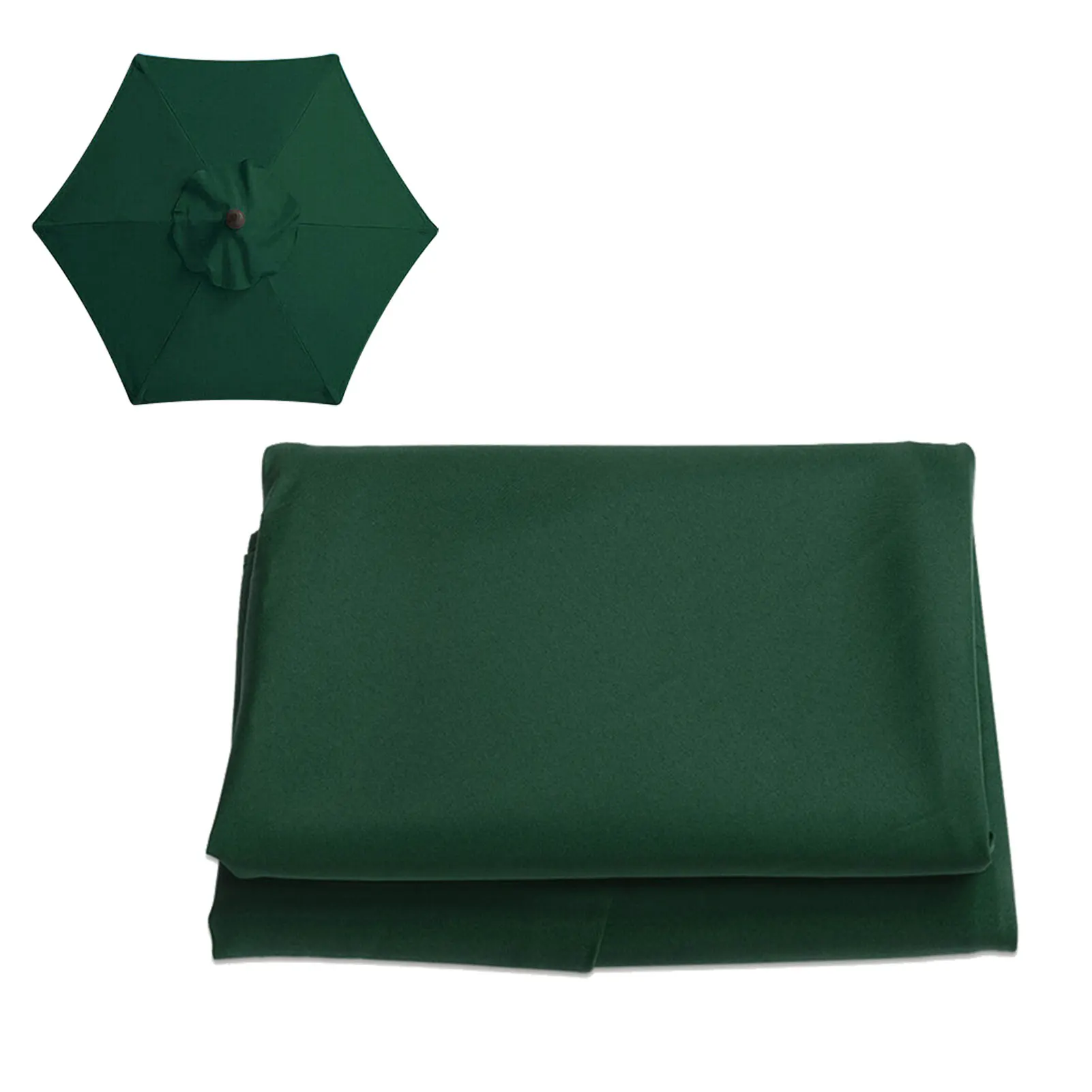 

Outdoor Canopy Market Shade Patio Umbrella Replacement Cover Yard 10ft 8 Ribs Deck Solid Large UV Resistant Top Table