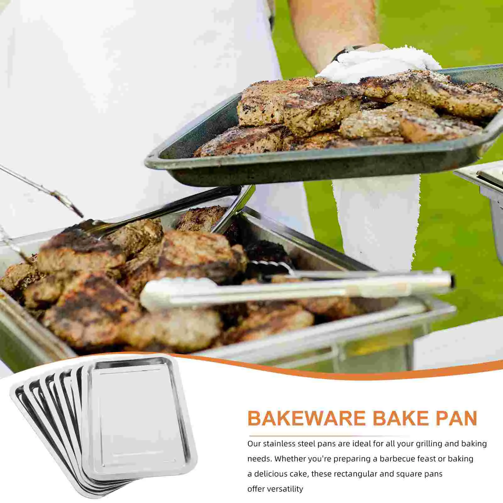 6 шт. квадратная пластина из нержавеющей стали сверхмощная форма для выпечки