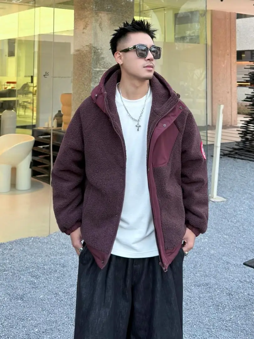 Модная брендовая хлопковая одежда топ из зернистого флиса с капюшоном для пар