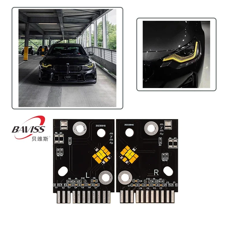 

M2 DRL Lemon Yellow Module For BMX 2series M2 G42 G87 CSL LED Daytime Running Light Turning Signal Brake Lamp Plug And Play