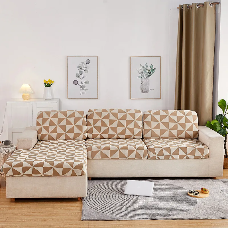 

Waterproof Jacquard Sofa Seat Cushion Cover Plaid Sofa Slipcover For Livingroom Stretch Washable Removable Furniture Protector