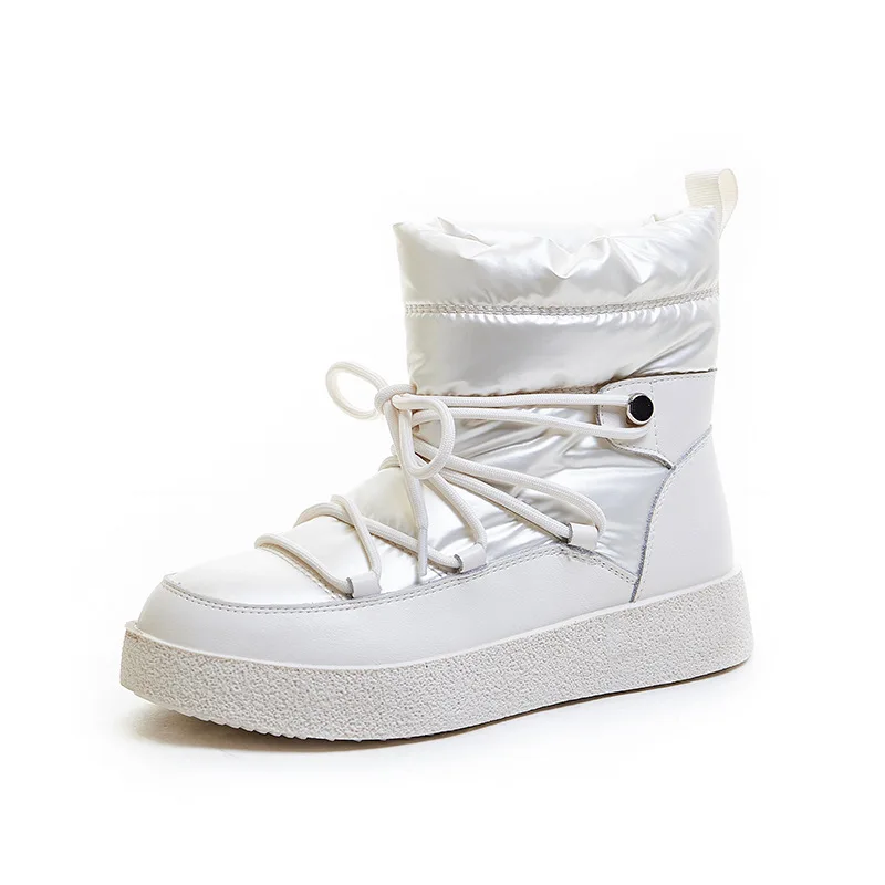 

Женские зимние ботинки, новинка 2023, зимние повседневные короткие ботинки, Корейская версия, водонепроницаемые плюшевые утепленные студенческие ботинки для снега из хлопка