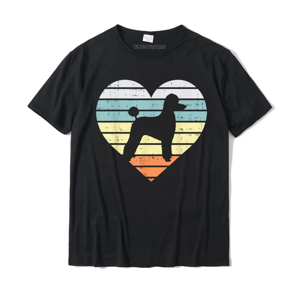 

Poodle Silhouette Heart Sunset Retro Dog Lover Owner Gift T-Shirt Design Tops Tees For Men Cotton Top T-Shirts Birthday On Sale