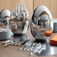 egg 24 piece set stainless steel tableware cutlery set gift ornaments dinnerware set silverware set gift box