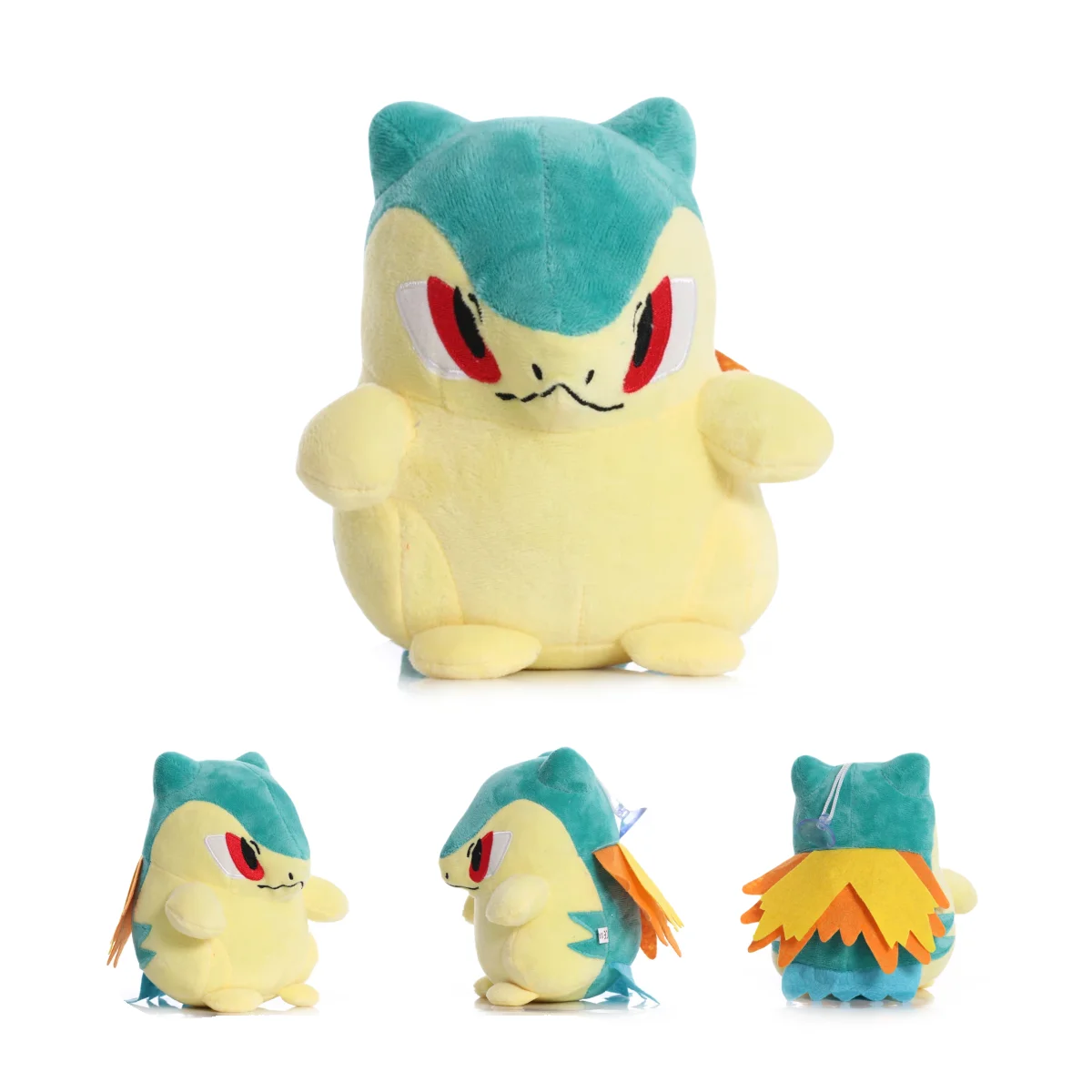 Фото Плюшевые игрушки Покемон Пикачу, семейные мягкие куклы Cyndaquil, милые плюшевые игрушки Quilava Typhlosion, коллекция хобби, детский рождественский подарок №4