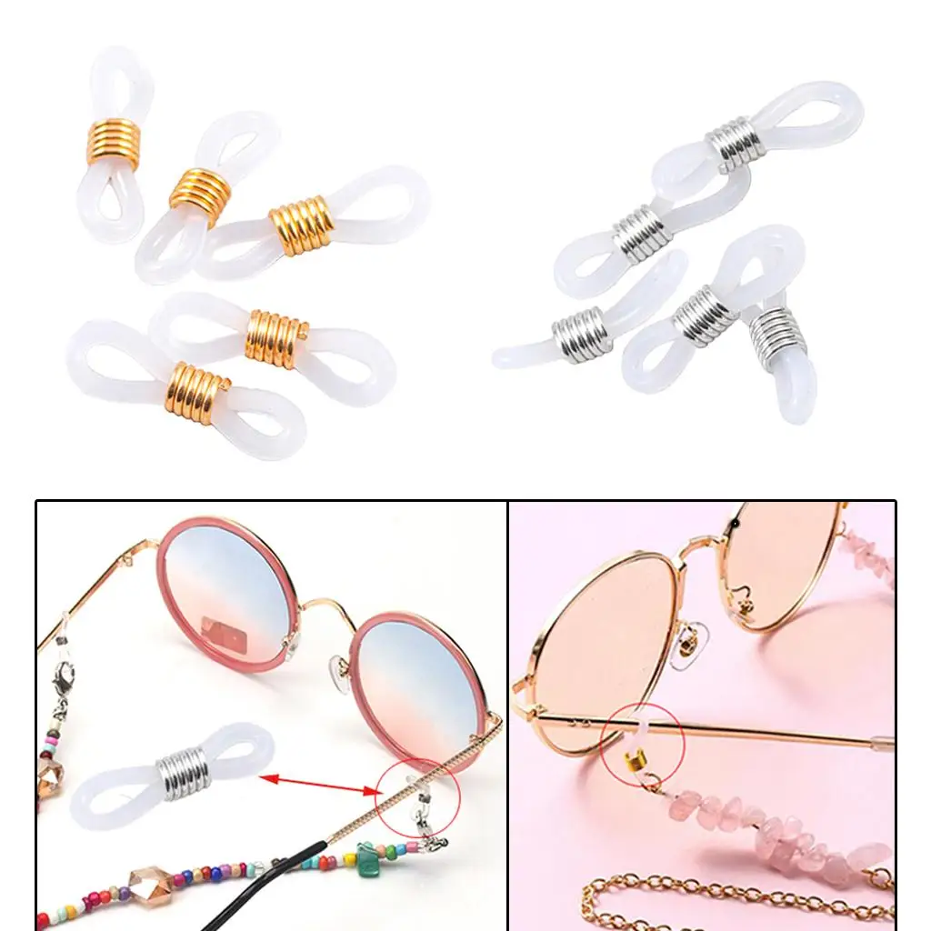 100 шт. цепочка для очков соединитель концы силиконовый ремешок держатель цепь |