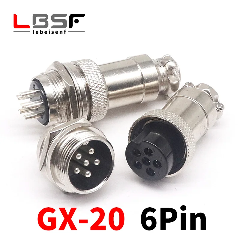 Адаптер для авиационной панели GX-20 6Pin GX20 мужской/женский