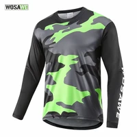 wosawe pro mtb jersey men breathable quick dry loose cycling jersey mountain bike off road t shirt motorcycle shirt mtb clothing