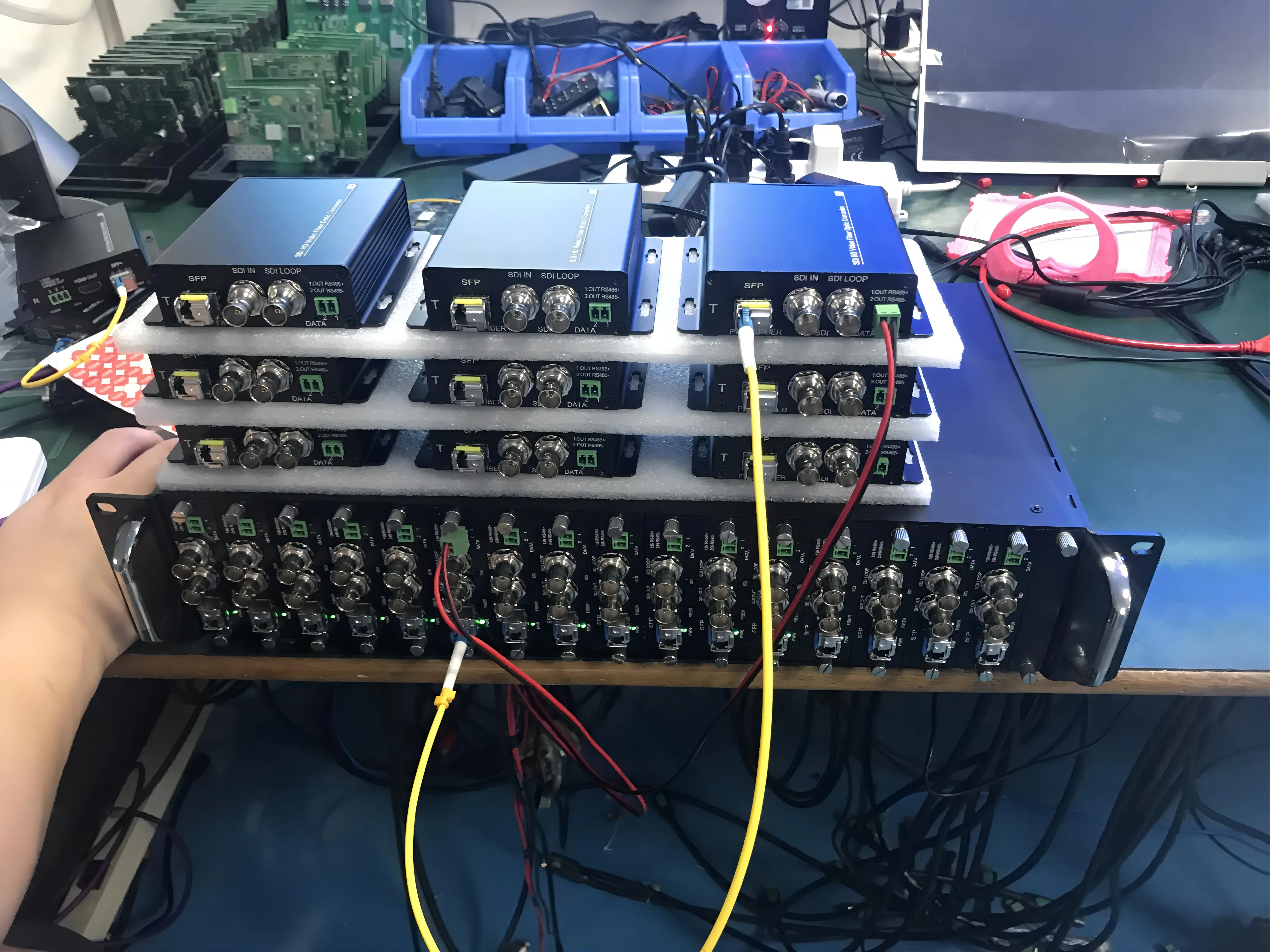 Фото Конвертер видео HD 3G-SDI в оптоволокно LC SFP, одномодовый, одноволоконный, до 20 км, без сжатия №5