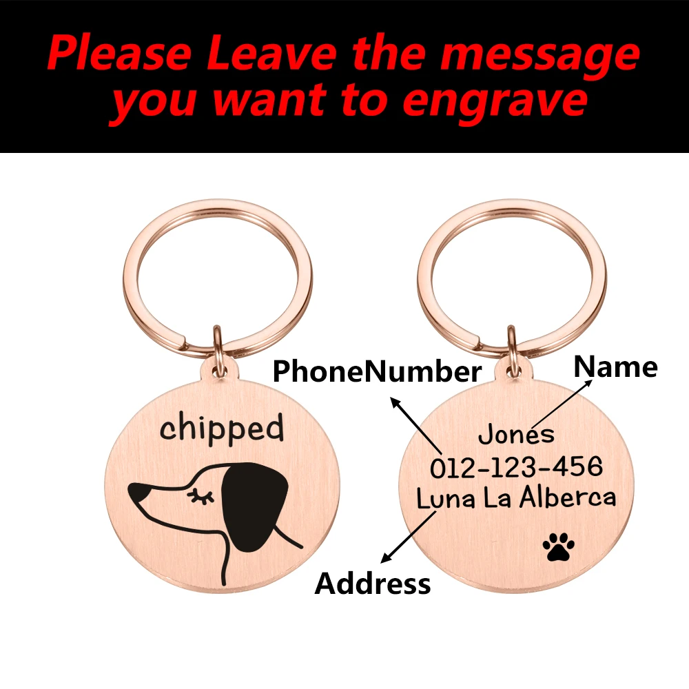 Персонализированные Бирки Для собак с гравировкой идентификатор для кошек и