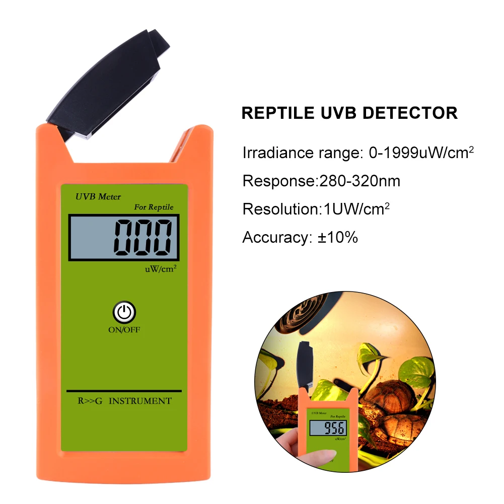 

Photometric Instrument Instant Reading Phototherapy Irradiance Meter Radiation Detector for Reptile for Reptile Lamp UVB Testing