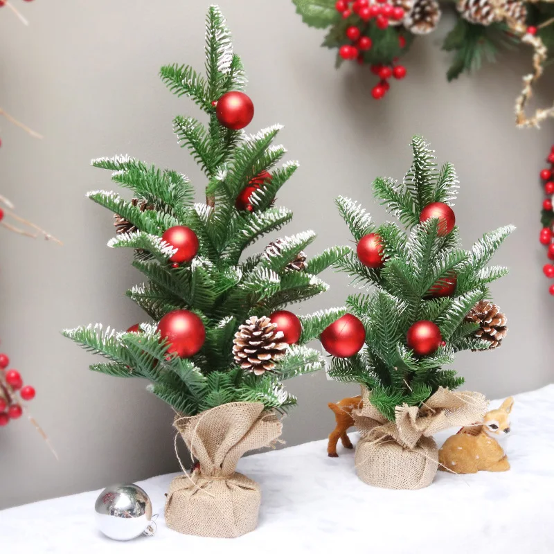 

Mini Christmas Tree Ornaments Artificial 40cm Christmas Tree Tabletop XmasFestival Party DIY Home Decor Christmas Decorations