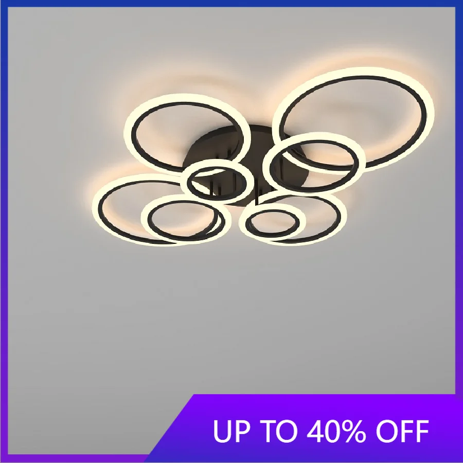 

NEO Gleam Black/Gold Led chandelier For Living room Bed room Home decoration modern chandelier Home Decor chandeliers Fixtures