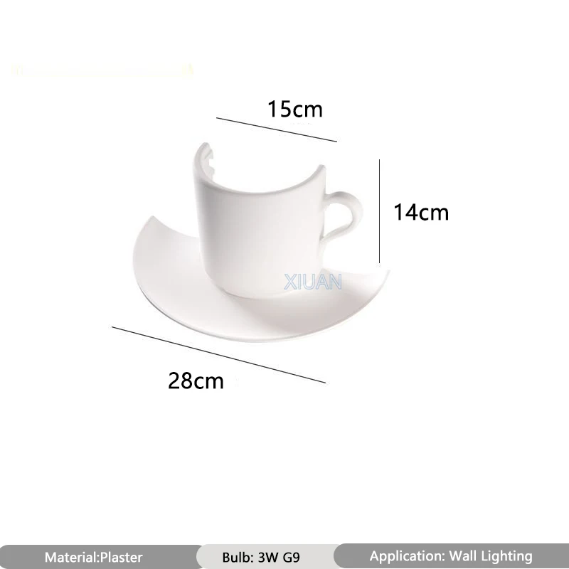 

Настенный светильник XIUAN белый гипсовый G9