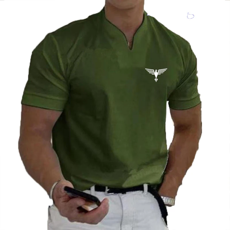 

DINGSHITE New Summer Casual Polo Shirt Men Short Sleeve Business Shirt Fashion Design Tops Tees Dress Polo Shirt for Men Clothin