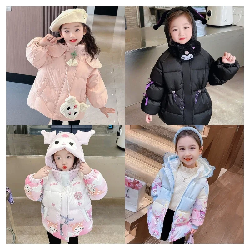 

Зимняя плюшевая хлопковая куртка с капюшоном для девочек Kawii