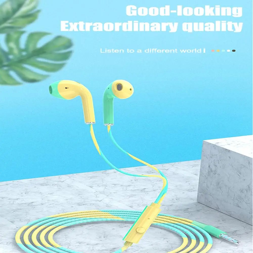 

Universal In-ear Wired Headphones With Mic Colorful Hifi Sound Noice Cancelling Earbuds For Smartphone Parts